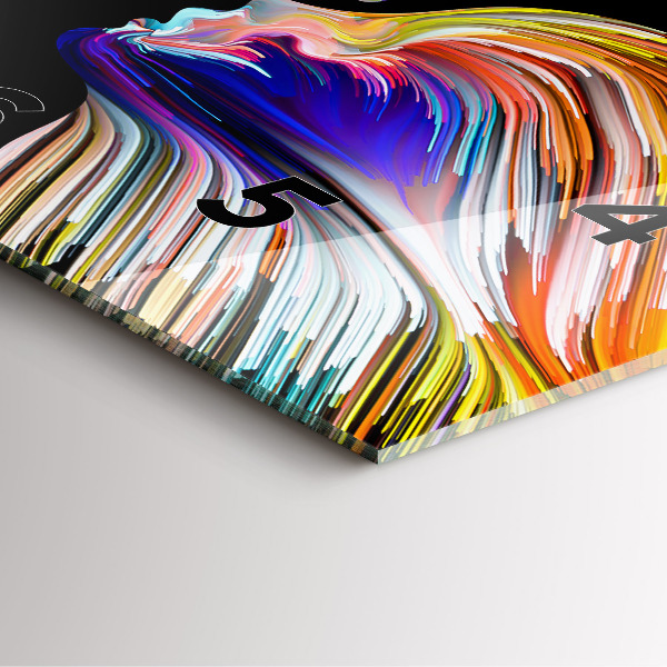 Wanduhr quadratisch Emotionale Kunst