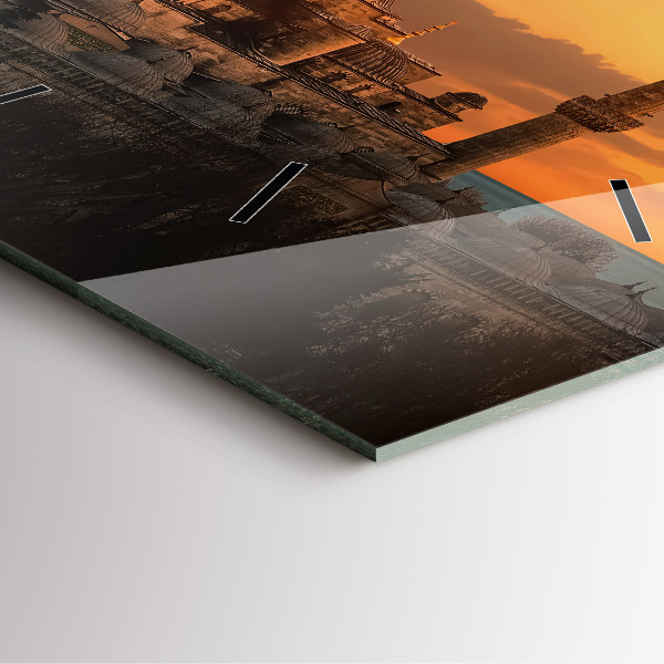 Wanduhr modern quadratisch Istanbuler Moschee