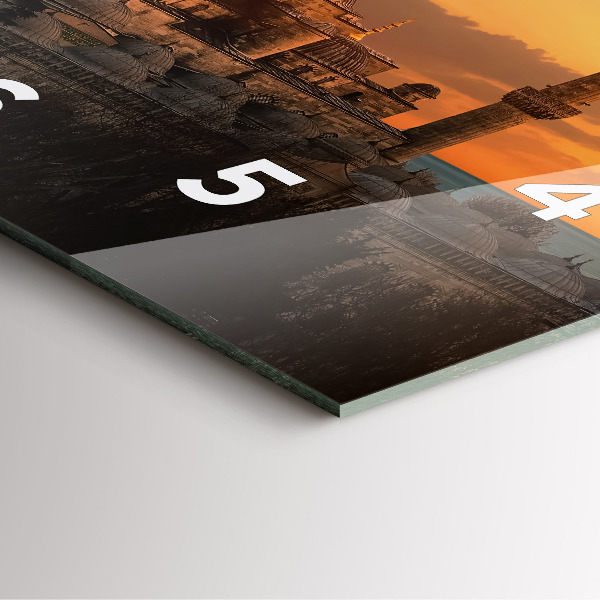 Wanduhr modern quadratisch Istanbuler Moschee