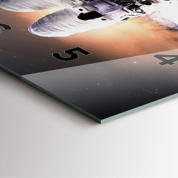 Wanduhr quadratisch mit motiv Astronaut im Weltraum