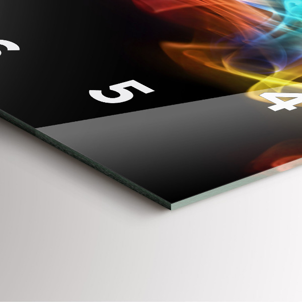 Wanduhr modern quadratisch Abstrakte farbige Linien