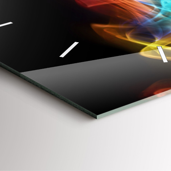 Wanduhr modern quadratisch Abstrakte farbige Linien