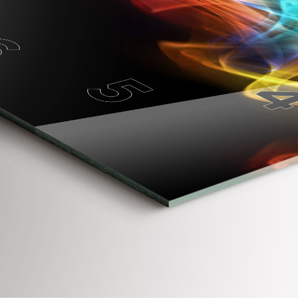 Wanduhr modern quadratisch Abstrakte farbige Linien