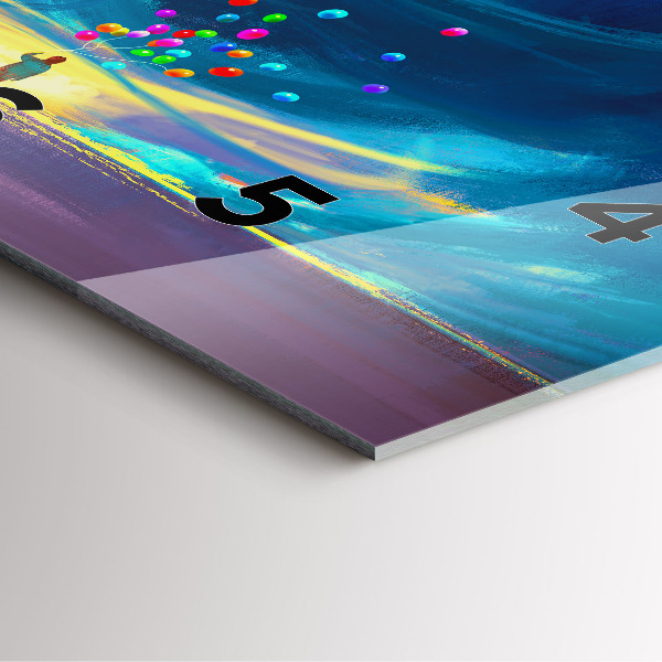 Wanduhr quadratisch mit motiv Kind und Luftballons