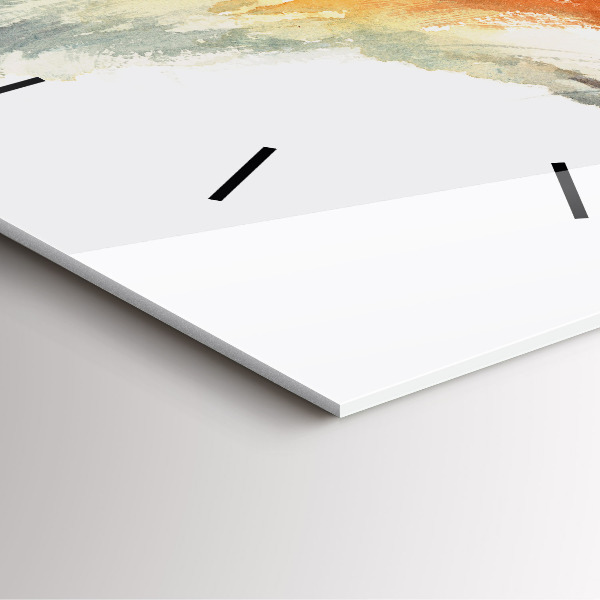 Wanduhr modern quadratisch Aquarell Jungfuchs