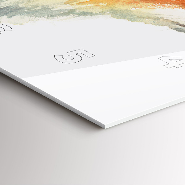 Wanduhr modern quadratisch Aquarell Jungfuchs