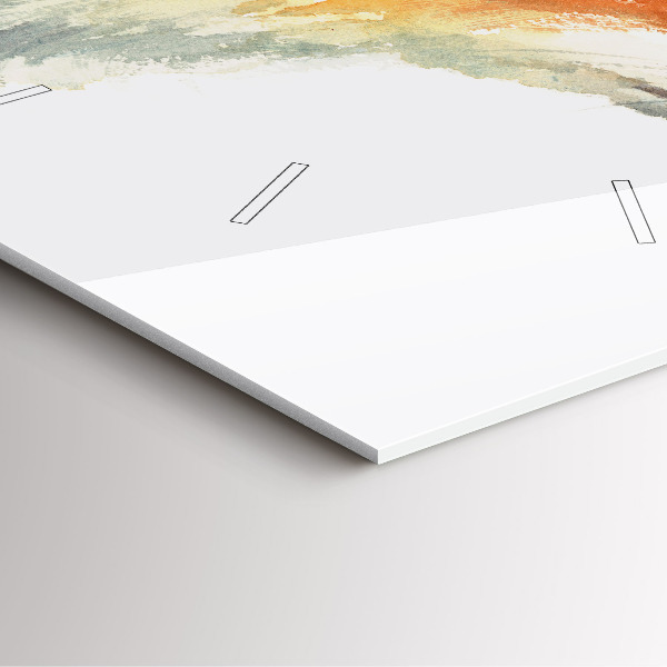 Wanduhr modern quadratisch Aquarell Jungfuchs