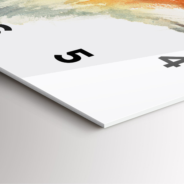 Wanduhr modern quadratisch Aquarell Jungfuchs