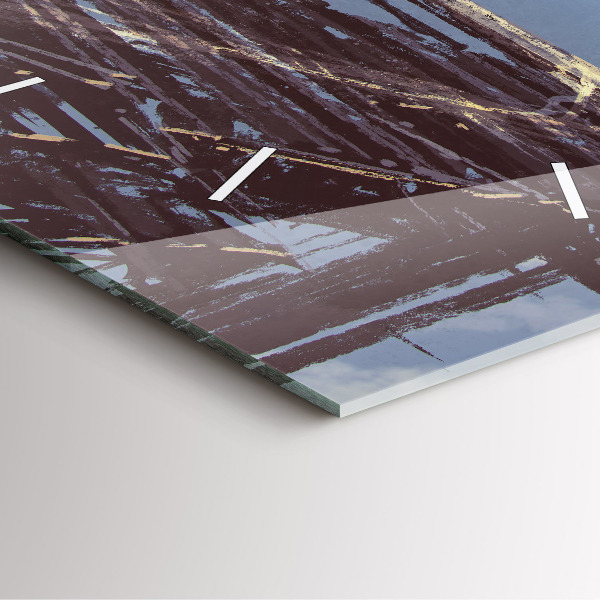 Wanduhr modern quadratisch Engel Fahrrad