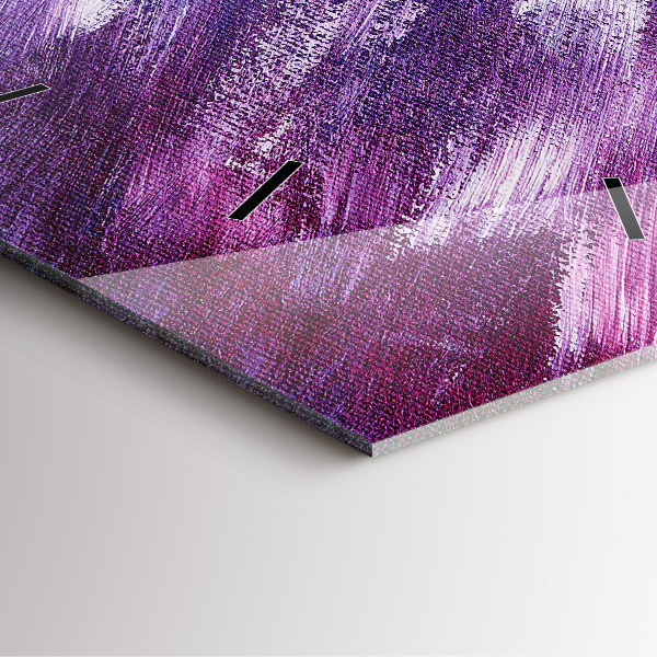 Wanduhr modern quadratisch Acrylfarbe Textur