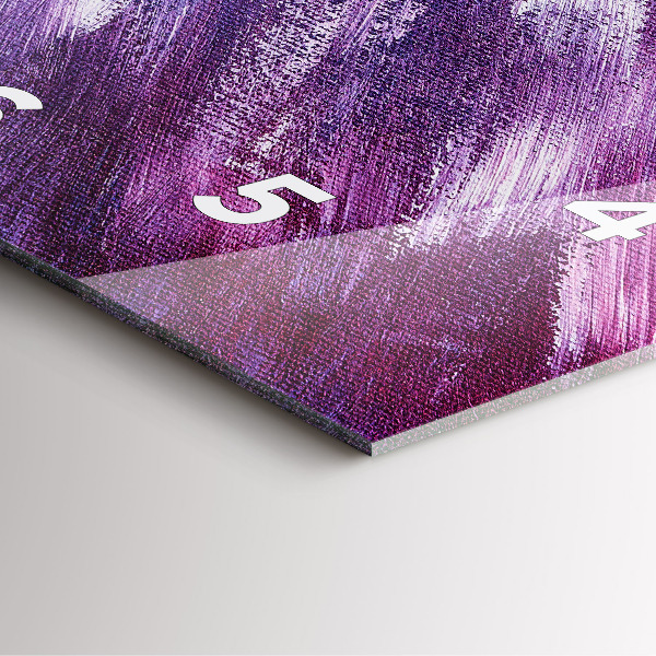 Wanduhr modern quadratisch Acrylfarbe Textur