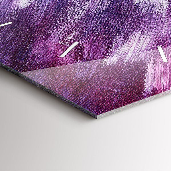 Wanduhr modern quadratisch Acrylfarbe Textur