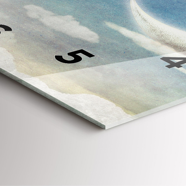 Wanduhr quadratisch Mädchen auf dem Mond