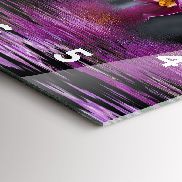 Wanduhr modern quadratisch Orchideenblüte auf dem Wasser