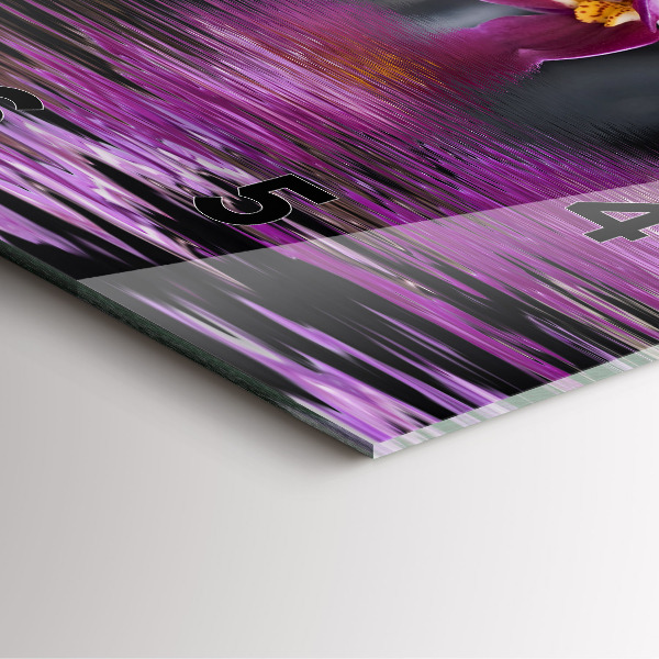 Wanduhr modern quadratisch Orchideenblüte auf dem Wasser