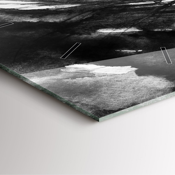 Wanduhr modern quadratisch Porträt einer Frau Aquarell