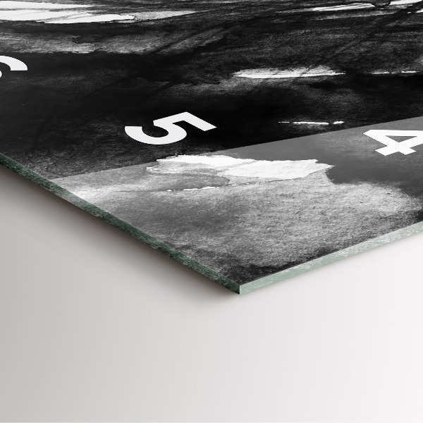 Wanduhr modern quadratisch Porträt einer Frau Aquarell