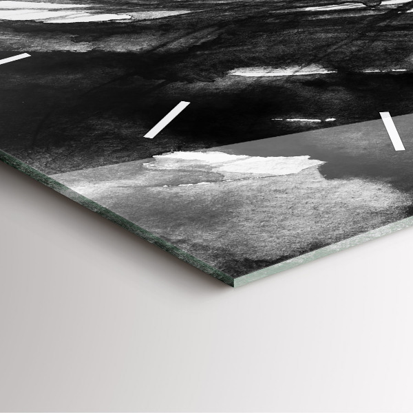 Wanduhr modern quadratisch Porträt einer Frau Aquarell