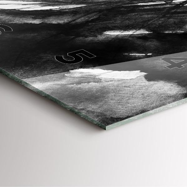 Wanduhr modern quadratisch Porträt einer Frau Aquarell