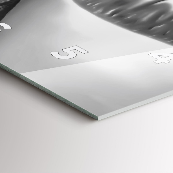 Wanduhr quadratisch mit motiv Mund einer Frau