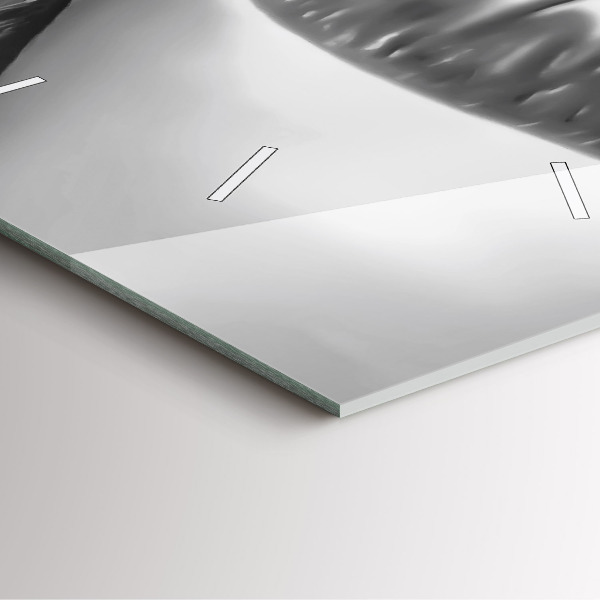 Wanduhr quadratisch mit motiv Mund einer Frau