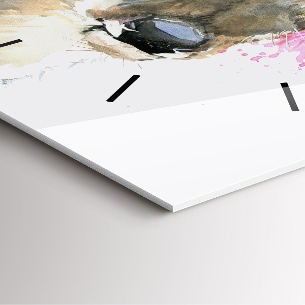 Wanduhr modern quadratisch Waldhirsch