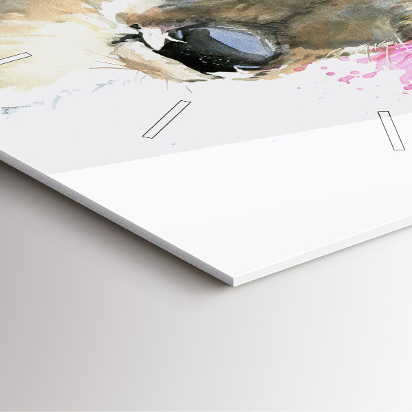 Wanduhr modern quadratisch Waldhirsch