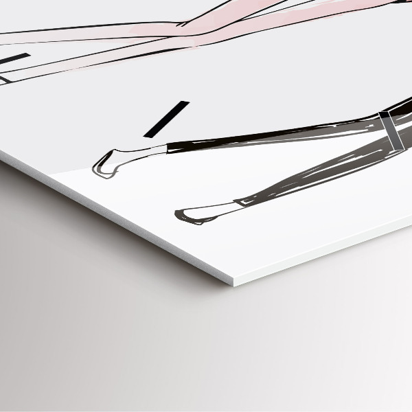 Wanduhr quadratisch mit motiv Frauenmode