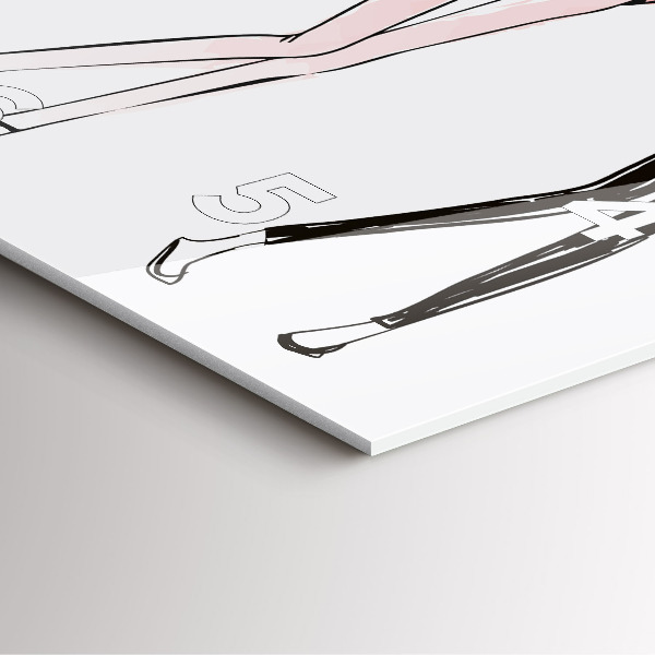 Wanduhr quadratisch mit motiv Frauenmode