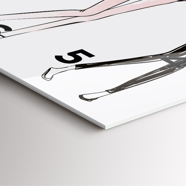 Wanduhr quadratisch mit motiv Frauenmode