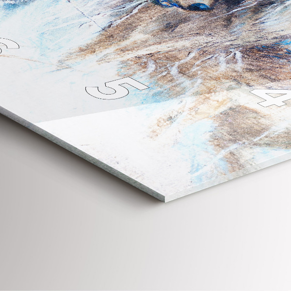 Wanduhr modern quadratisch Wölfe im Wald