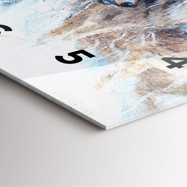 Wanduhr modern quadratisch Wölfe im Wald