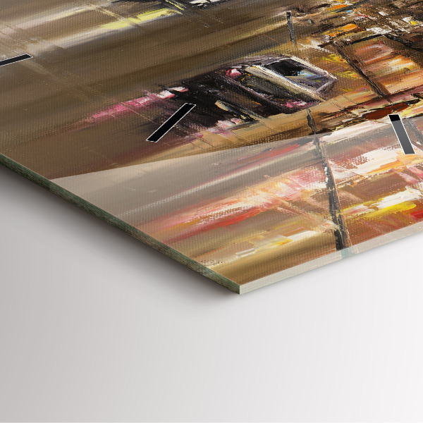 Wanduhr modern quadratisch Stadt Paris