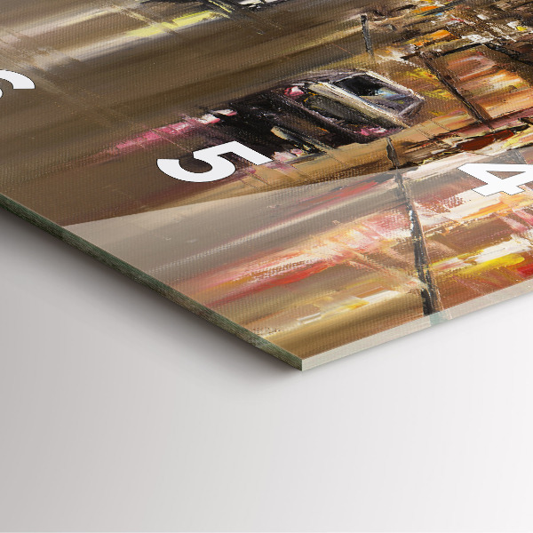 Wanduhr modern quadratisch Stadt Paris