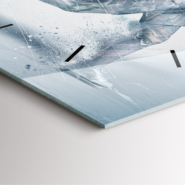 Wanduhr quadratisch mit motiv Laufender Mann