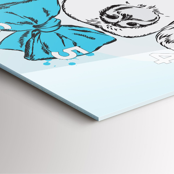 Wanduhr quadratisch mit motiv Hündchen