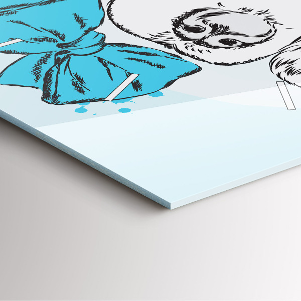 Wanduhr quadratisch mit motiv Hündchen