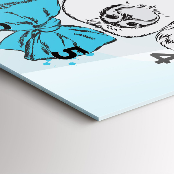 Wanduhr quadratisch mit motiv Hündchen