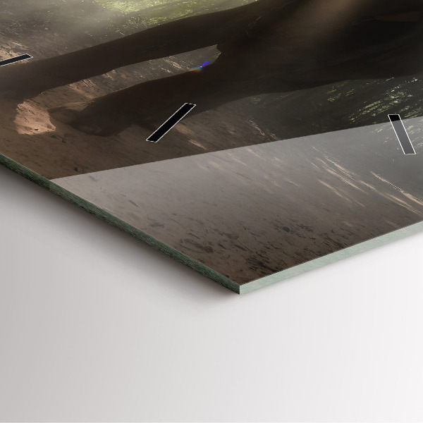 Wanduhr quadratisch Elefant im Dschungel