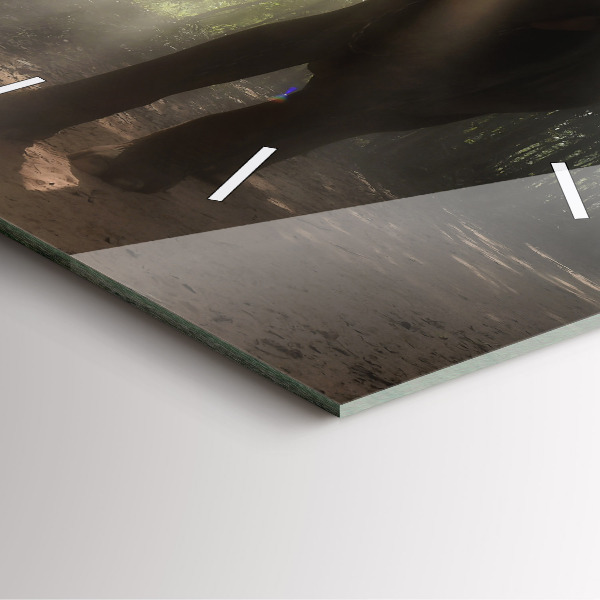 Wanduhr quadratisch Elefant im Dschungel