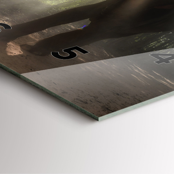 Wanduhr quadratisch Elefant im Dschungel