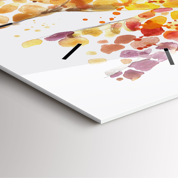 Wanduhr modern quadratisch Giraffe Aquarell