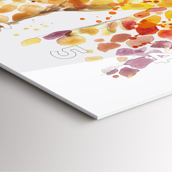 Wanduhr modern quadratisch Giraffe Aquarell