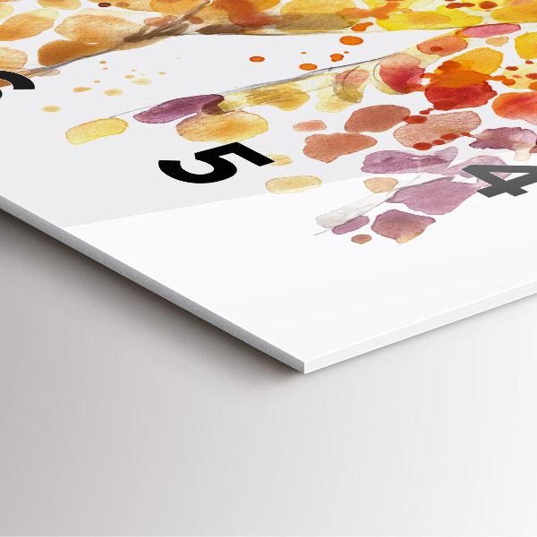 Wanduhr modern quadratisch Giraffe Aquarell