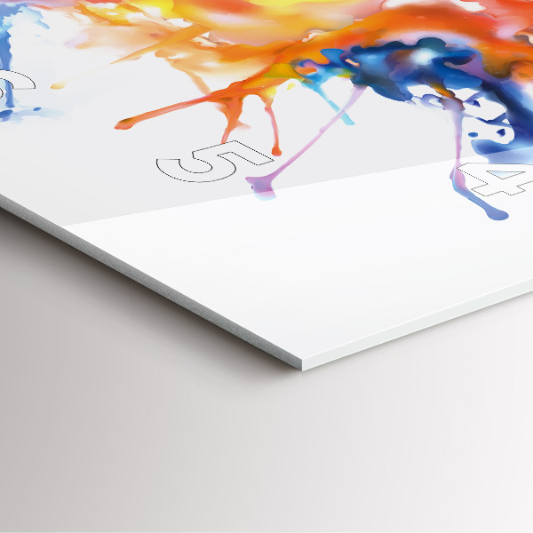 Wanduhr modern quadratisch Löwe - Aquarell