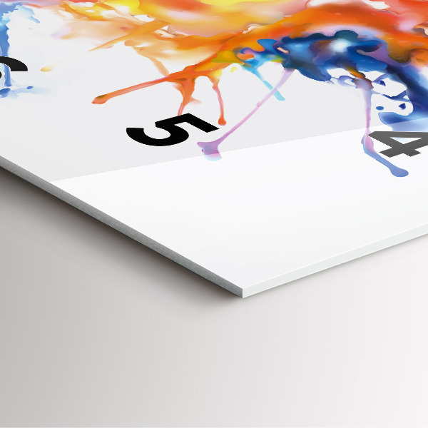 Wanduhr modern quadratisch Löwe - Aquarell