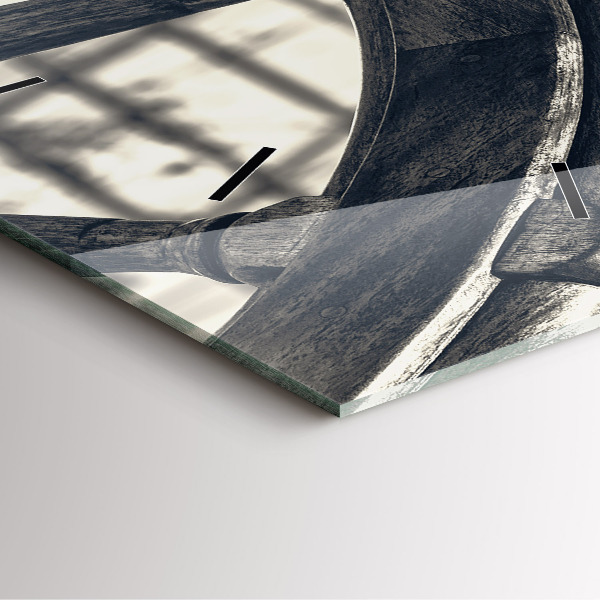 Wanduhr quadratisch mit motiv Antikes Schiff