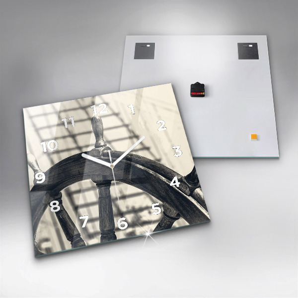 Wanduhr quadratisch mit motiv Antikes Schiff