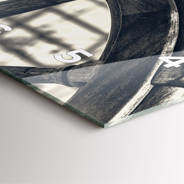 Wanduhr quadratisch mit motiv Antikes Schiff