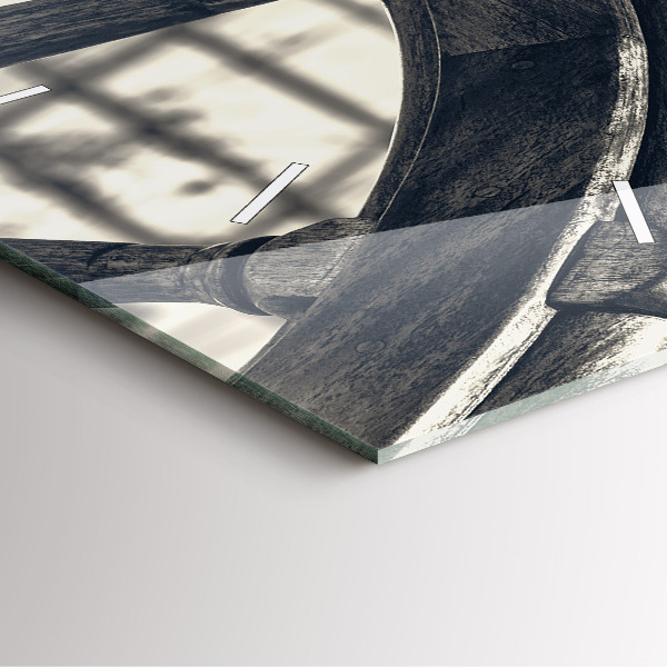 Wanduhr quadratisch mit motiv Antikes Schiff